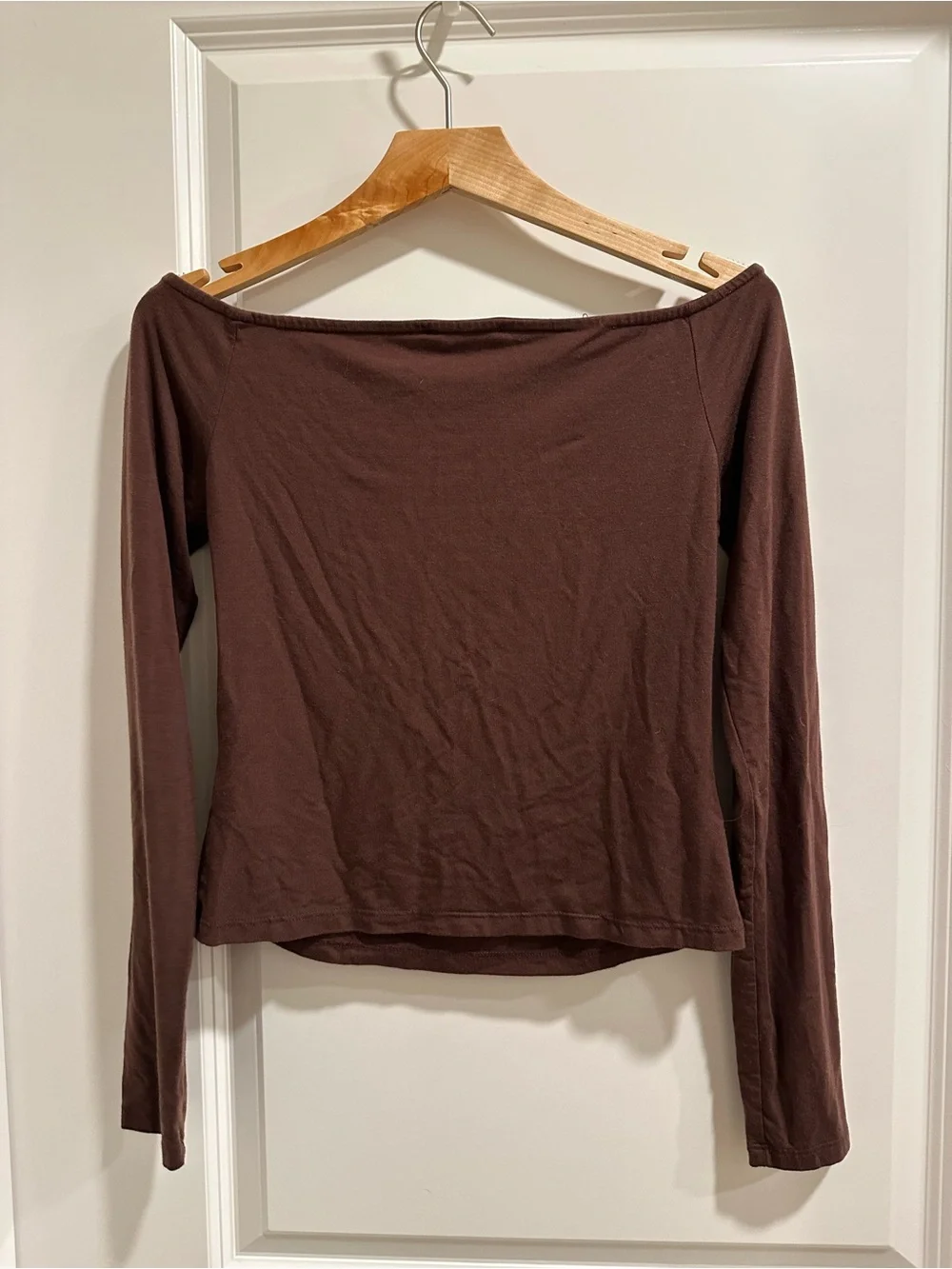 Reformation long sleeve boatneck top